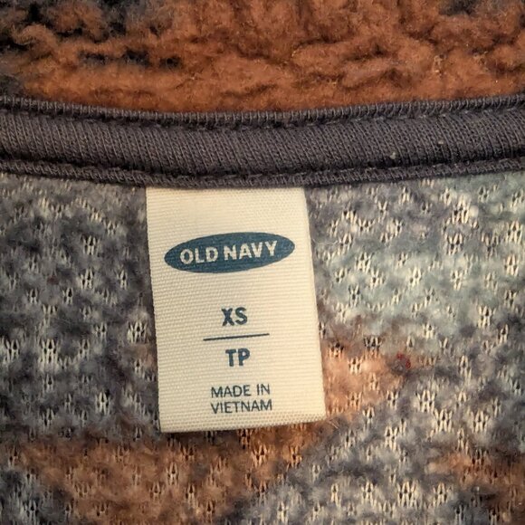 Old Navy Relaxed Cozy Sherpa Half-Zip Sweatshirt - Size XS - Picture 4 of 10